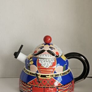 Colorful Nutcracker Teapot Christmas Holiday